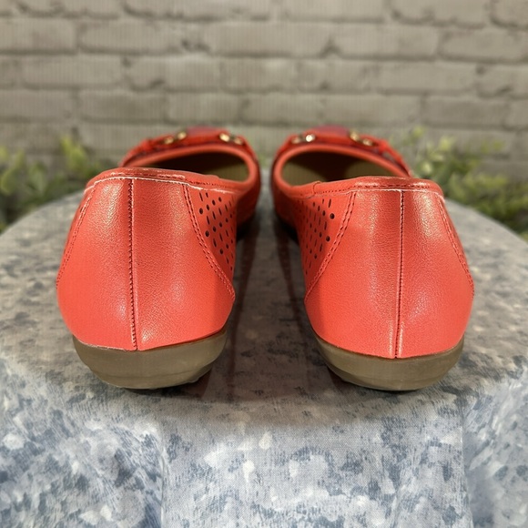 Croft & Barrow Sole(Sense)Ability Pink & Peach Punchout Ballet Flats WMS 7.5M💖 - Picture 4 of 8